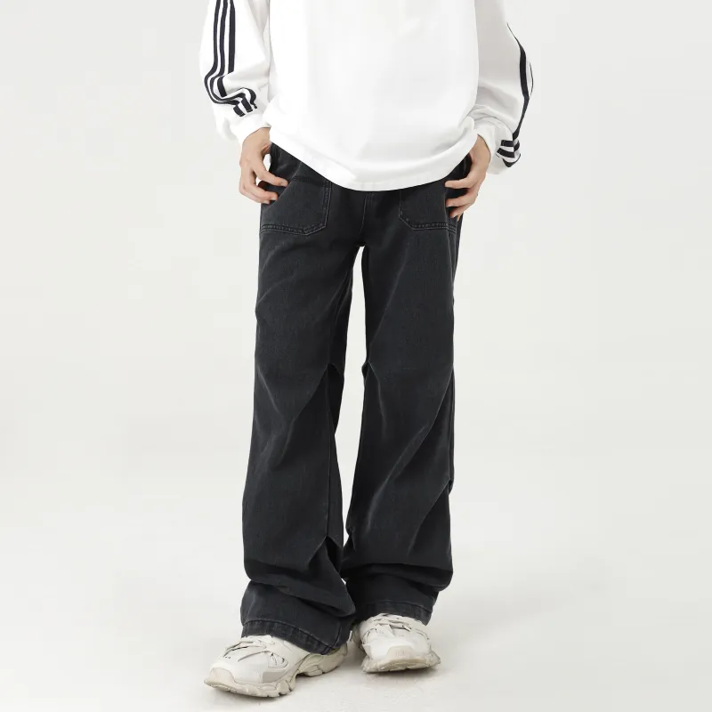 NAICHA STUDIO Jeans Unisex Black Gray-4
