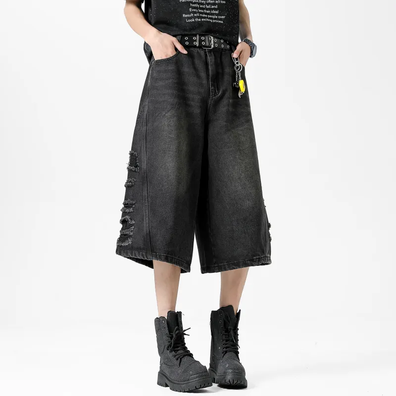 Love Monster Denim Shorts Unisex-3
