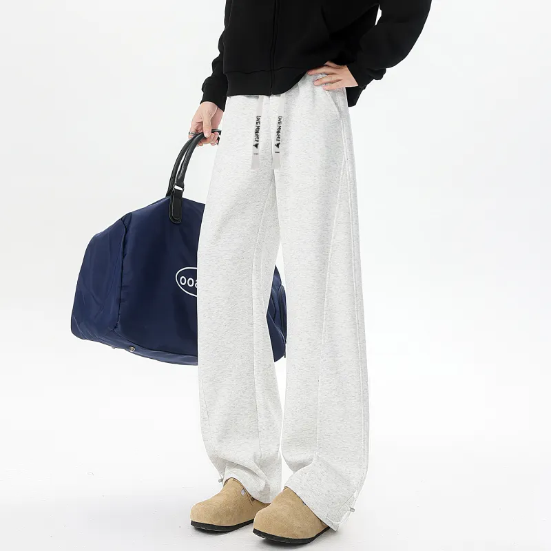 Love Monster Casual Pants Unisex Light Heather Gray-5