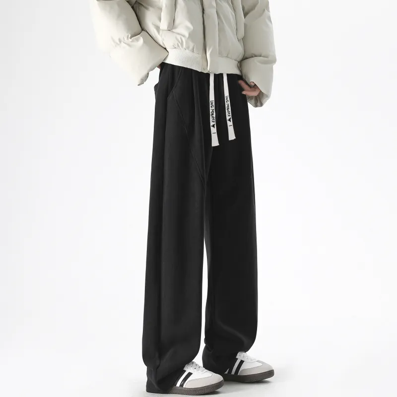 Love Monster Casual Pants Unisex Brown-5