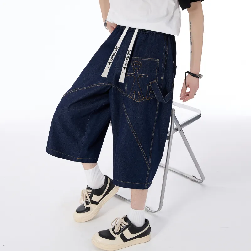 Love Monster Denim Shorts Unisex-11