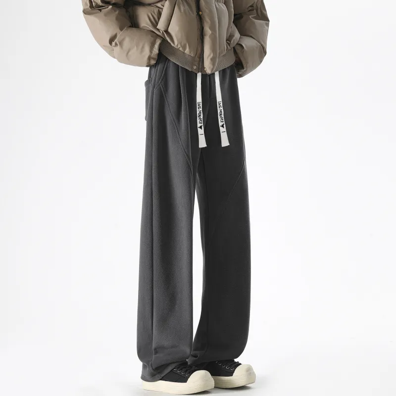 Love Monster Casual Pants Unisex Brown-11