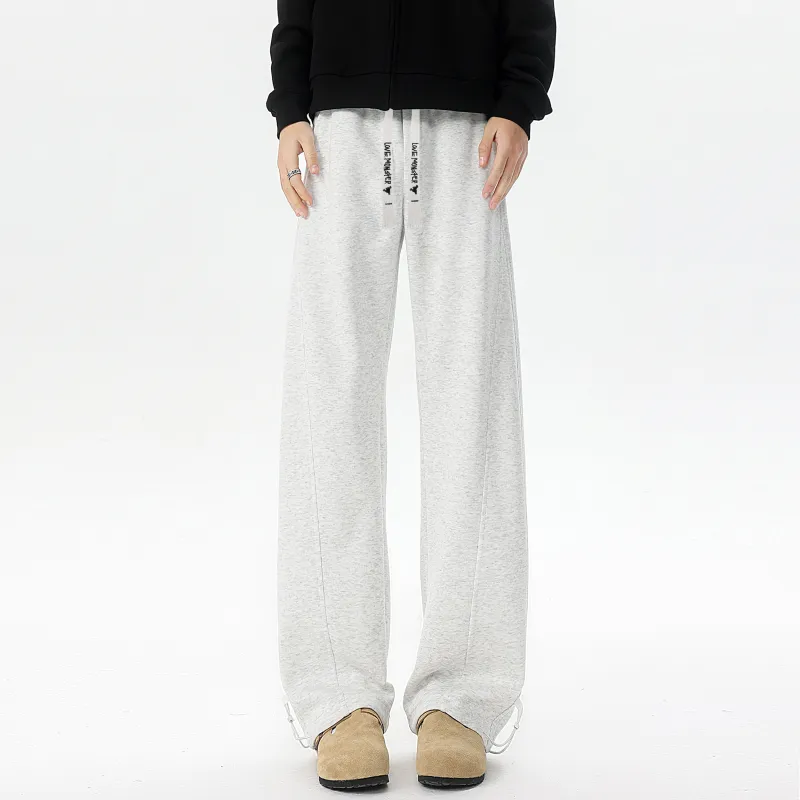 Love Monster Casual Pants Unisex Light Heather Gray-2