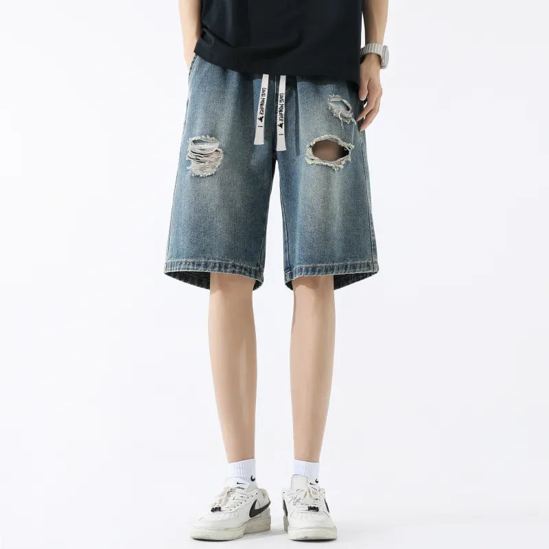 Love Monster Denim Shorts Unisex-3