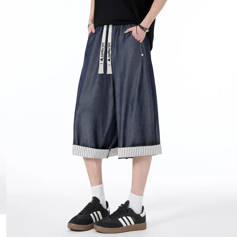 Love Monster Denim Shorts Unisex-4