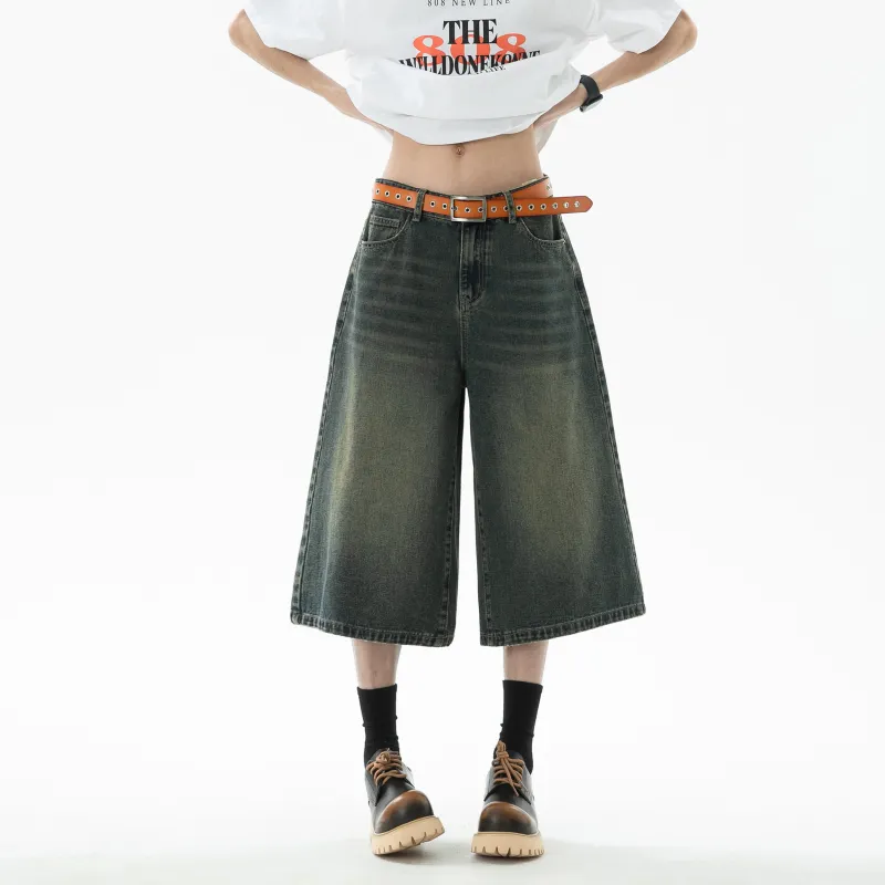 Love Monster Denim Shorts Unisex-7