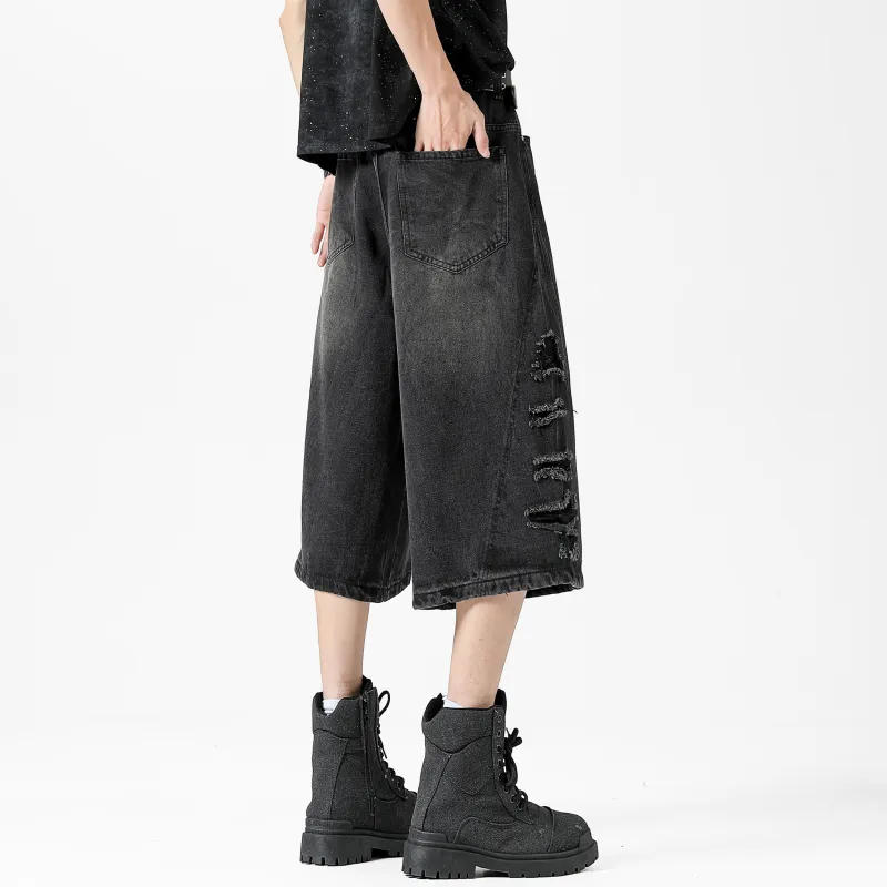 Love Monster Denim Shorts Unisex-4