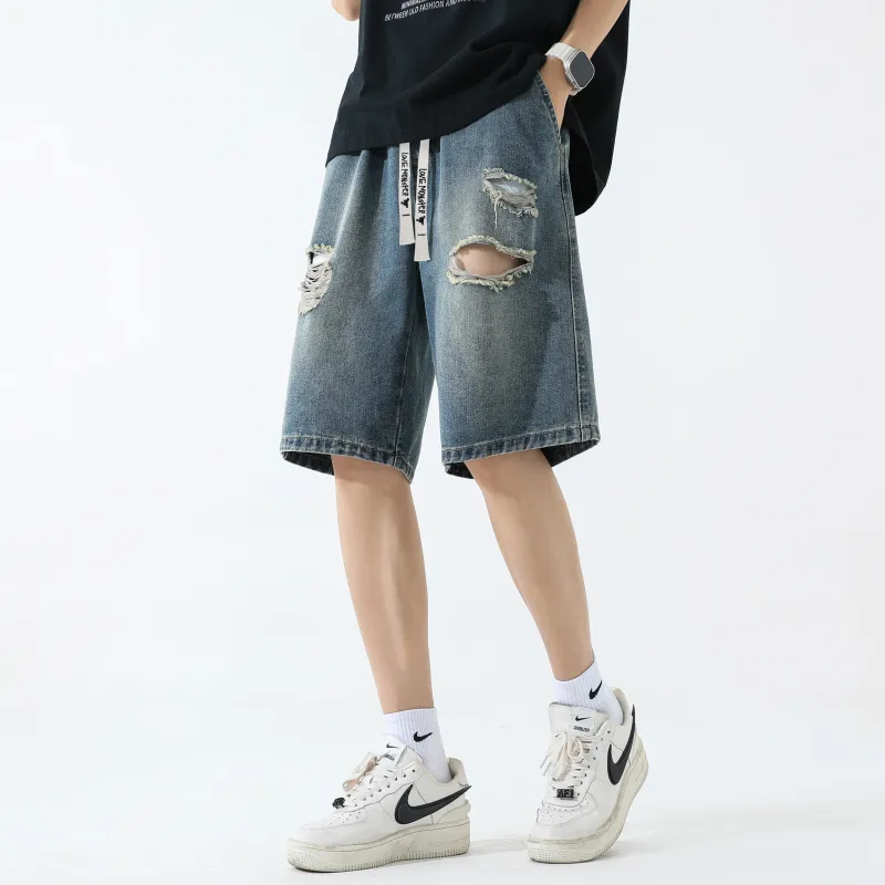 Love Monster Denim Shorts Unisex-2