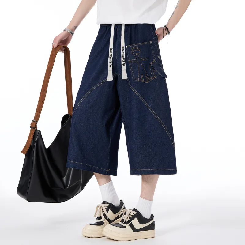 Love Monster Denim Shorts Unisex-8