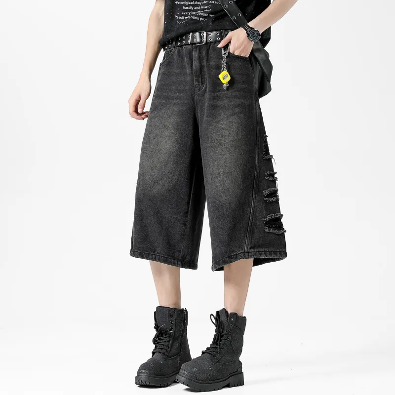 Love Monster Denim Shorts Unisex-5