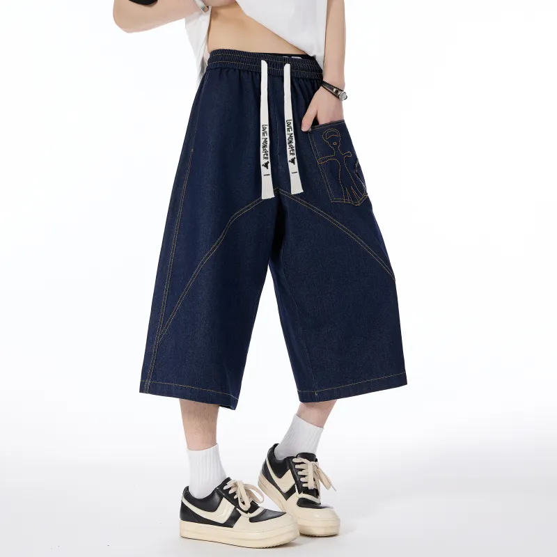 Love Monster Denim Shorts Unisex-9