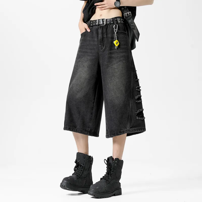 Love Monster Denim Shorts Unisex-7