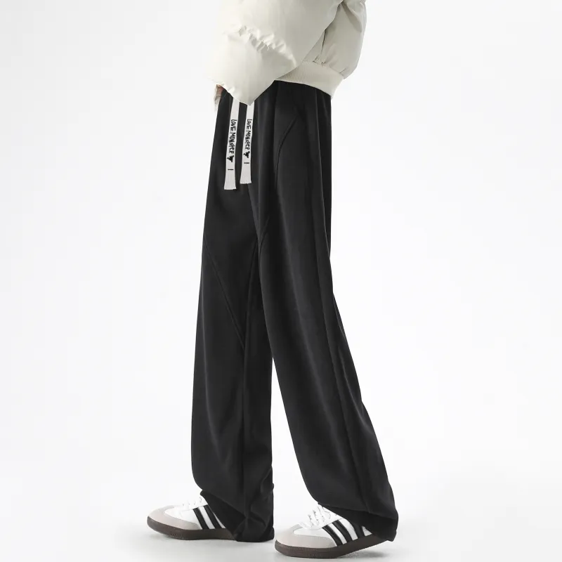 Love Monster Casual Pants Unisex Brown-4