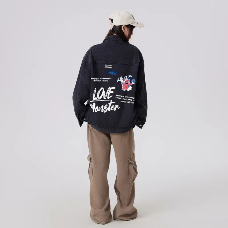 Love Monster Denim Jacket Unisex-3