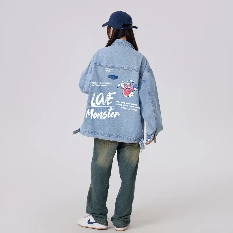 Love Monster Denim Jacket Unisex-13