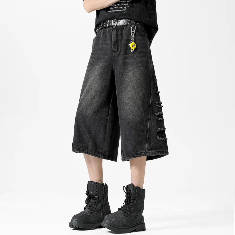 Love Monster Denim Shorts Unisex-2