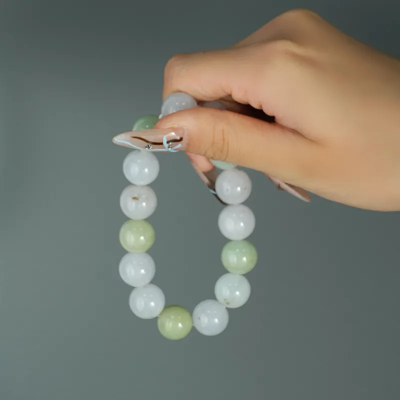 Seven Colorful Treasures Glutinous Jade Jadeite Bracelets Men's-1