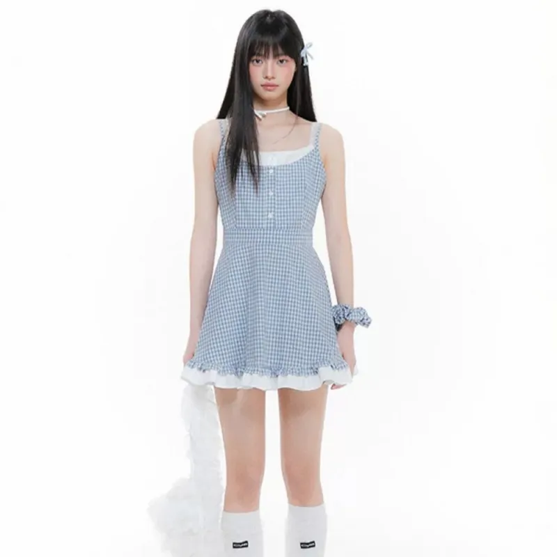 IDLE SOUL Slip Dresses Women's Blue-2