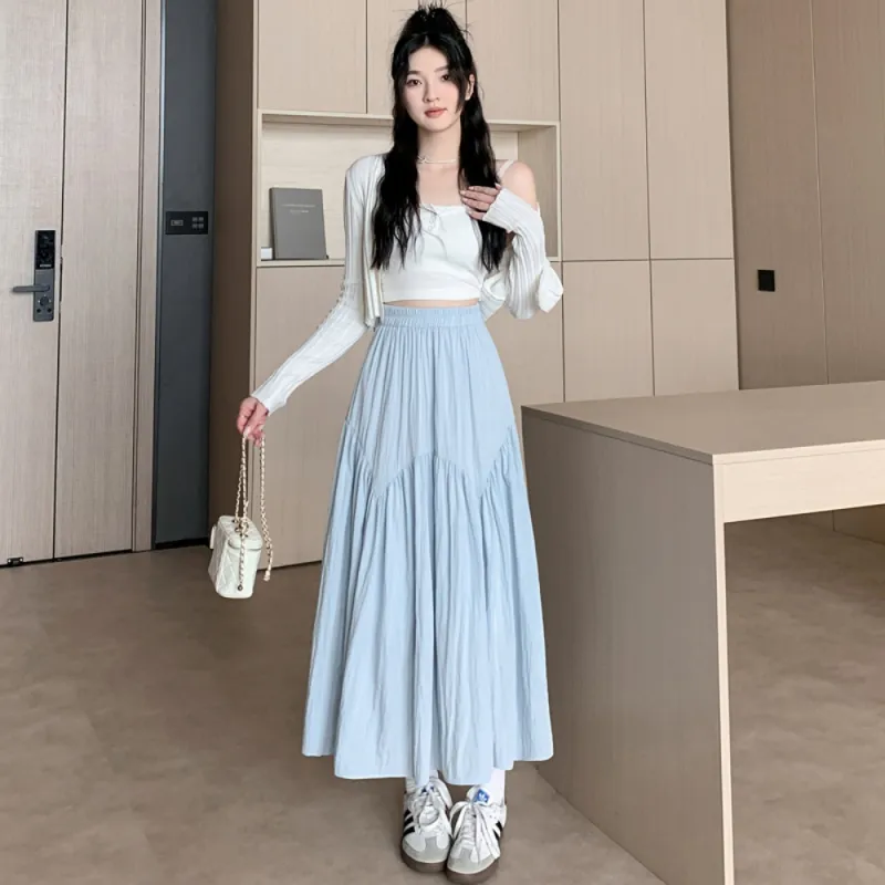 IDLE SOUL Casual Long Skirt Women's-17