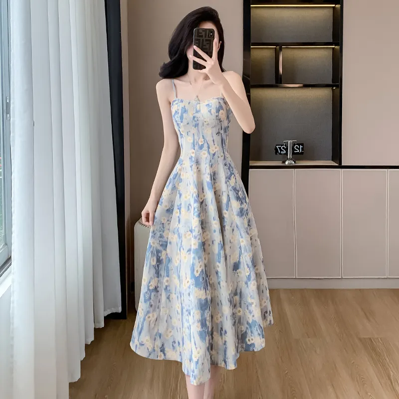 IDLE SOUL Slip Dress Women's Light Blue-2