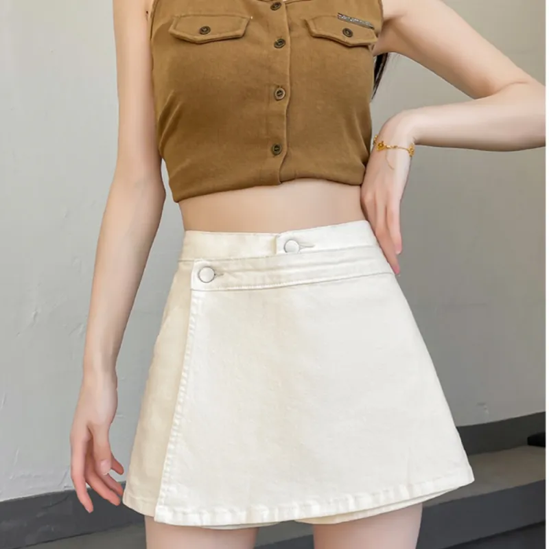 IDLE SOUL Denim Shorts Women's Ecru-6
