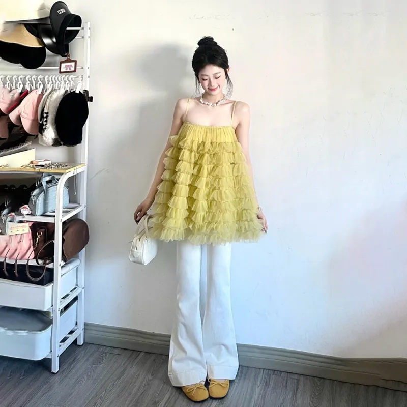 IDLE SOUL Slip Dresses Women's Yellow-6