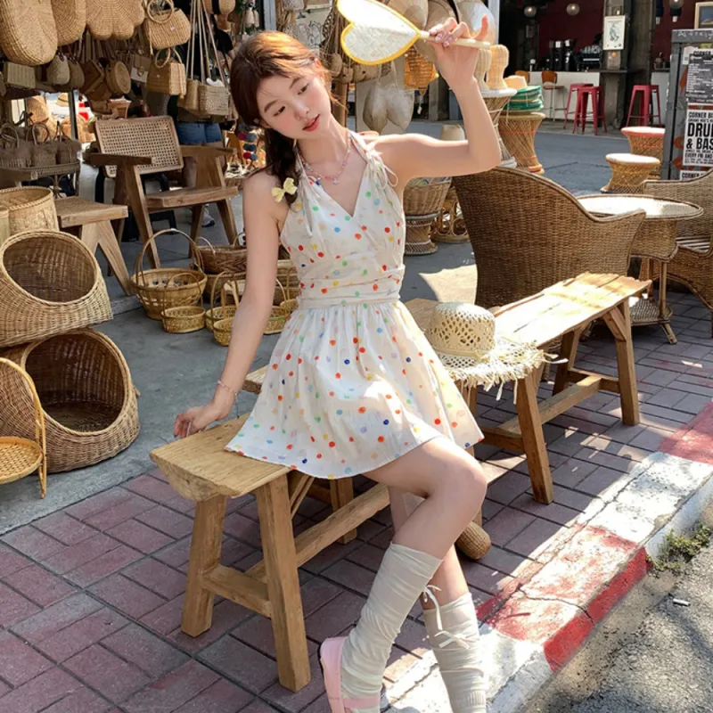 IDLE SOUL Slip Dresses Women's Apricot-6