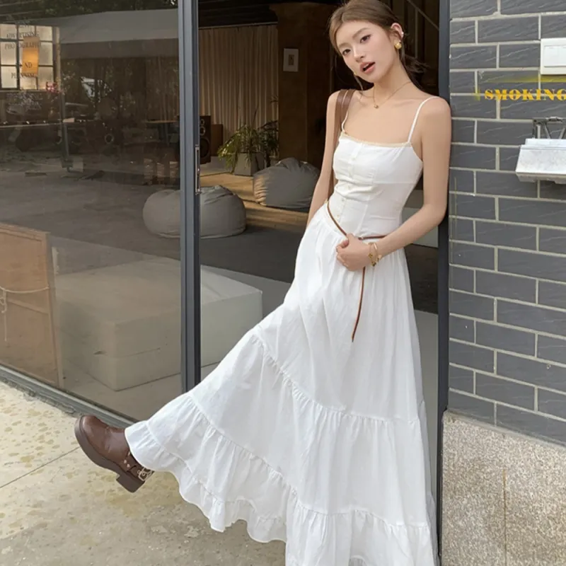 IDLE SOUL Slip Dresses Women's White-5