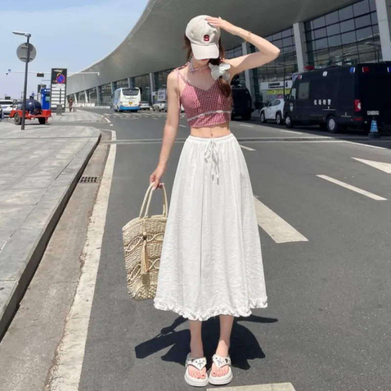 IDLE SOUL Casual Long Skirt Women's-4