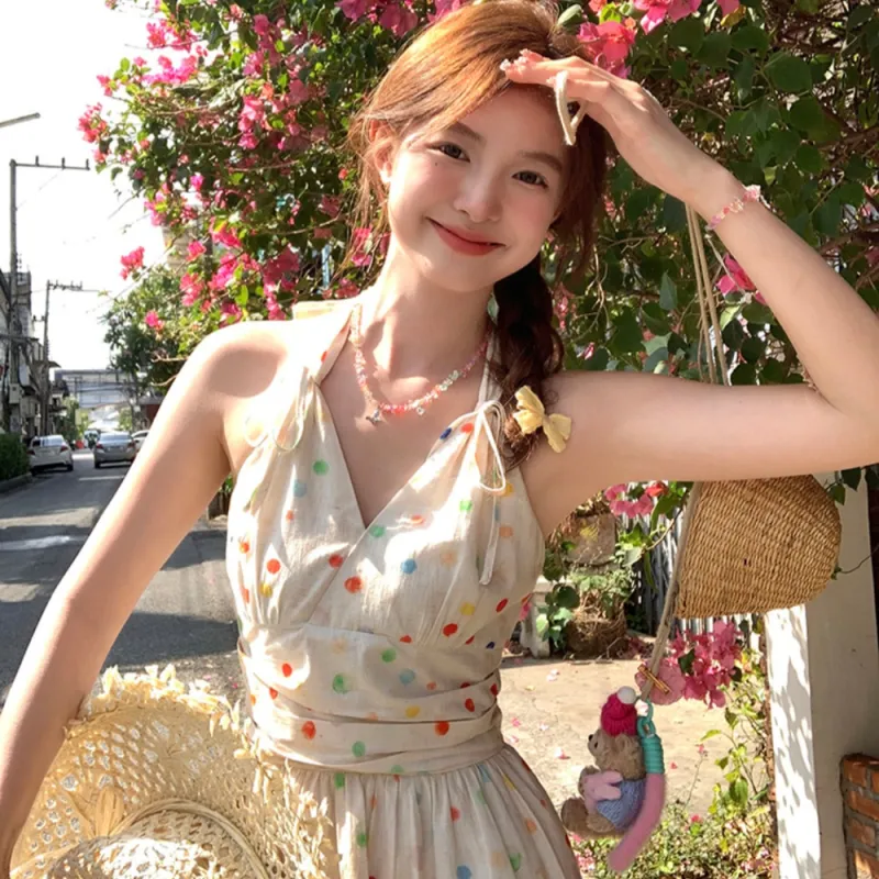IDLE SOUL Slip Dresses Women's Apricot-2
