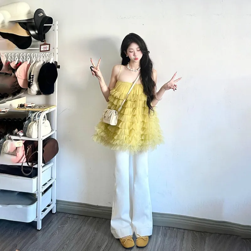IDLE SOUL Slip Dresses Women's Yellow-4