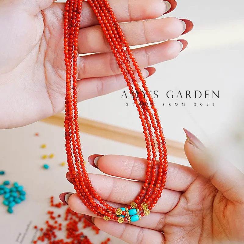 Amy's Garden South Red Agate Necklaces Women's-3