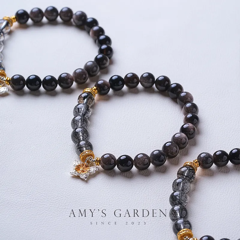 Amy's Garden Obsidian Bracelets Women's-6