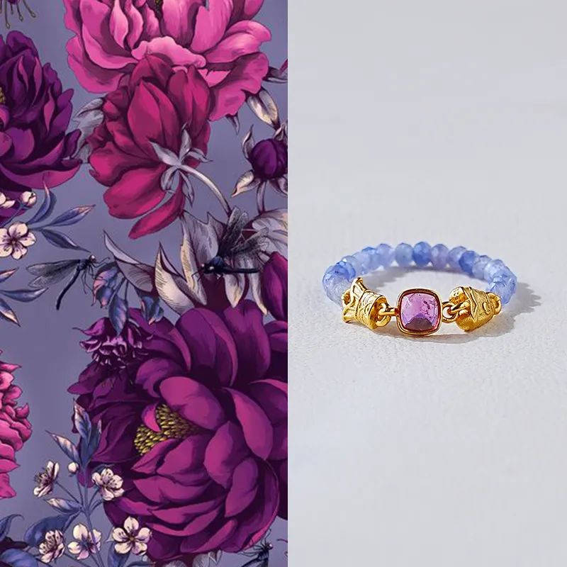 Amy's Garden Natural Tanzanites Rings Women's-2