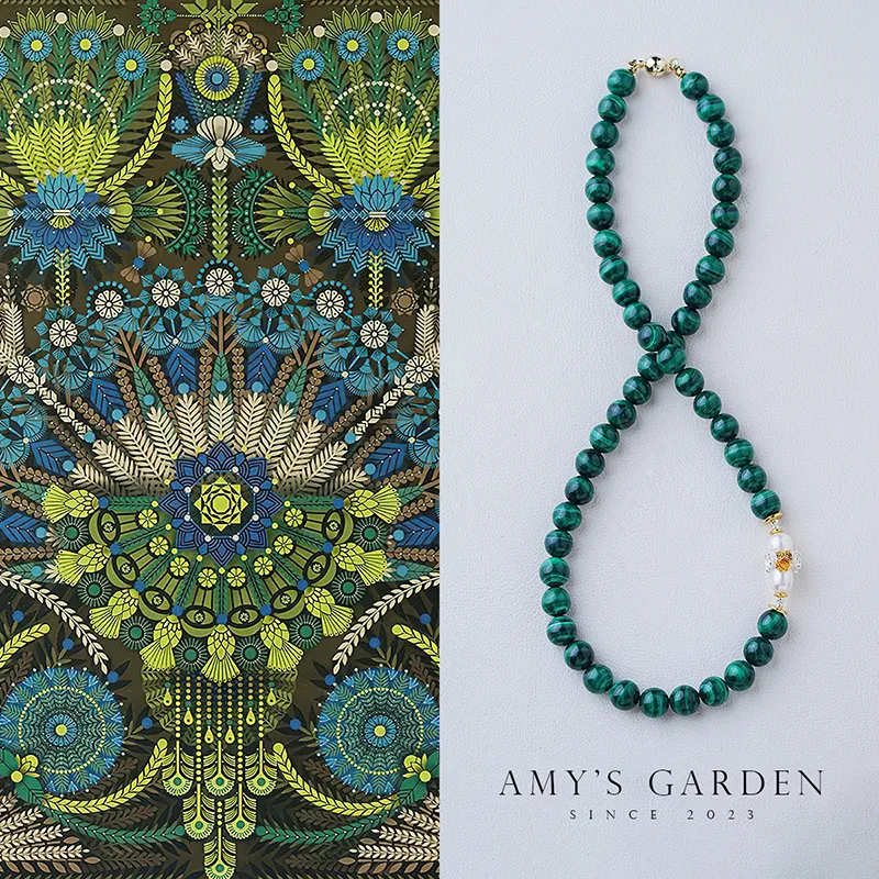 Amy's Garden Malachite Jade Necklaces Women's-1