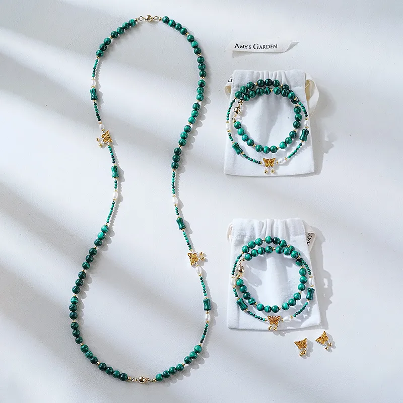 Amy's Garden Natural Malachite Bracelets Women's-1