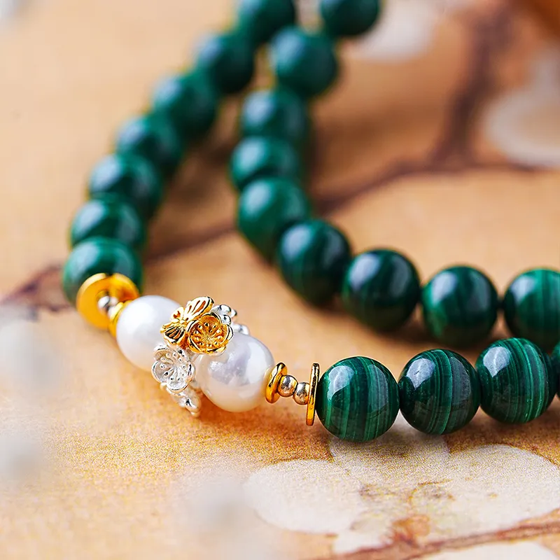 Amy's Garden Malachite Jade Necklaces Women's-5