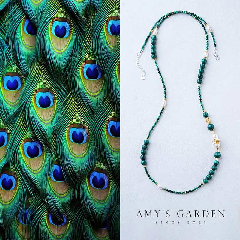 Amy's Garden Malachite Necklaces Women's-1