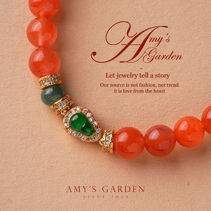 Amy's Garden South Red Agate Bracelets Women's-3