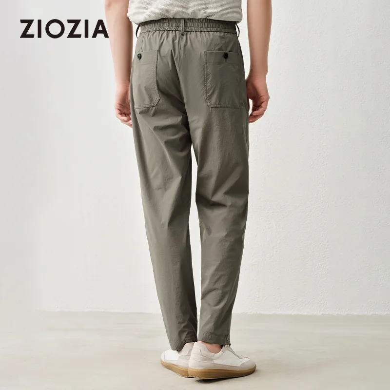 ZIOZIA x TONGQINNANZHUANG Summer Casual Pants Men's Green-5