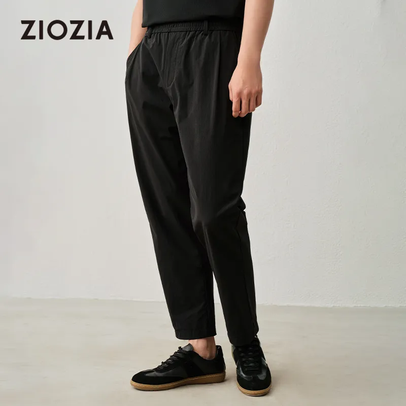 ZIOZIA x TONGQINNANZHUANG Summer Casual Pants Men's Black-2