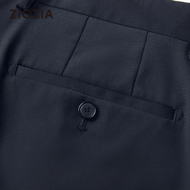 ZIOZIA x TONGQINNANZHUANG Spring Suit Trouser Men's Navy Blue-5