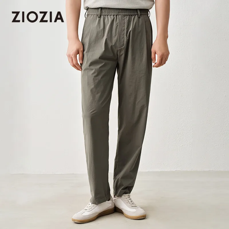 ZIOZIA x TONGQINNANZHUANG Summer Casual Pants Men's Green-2