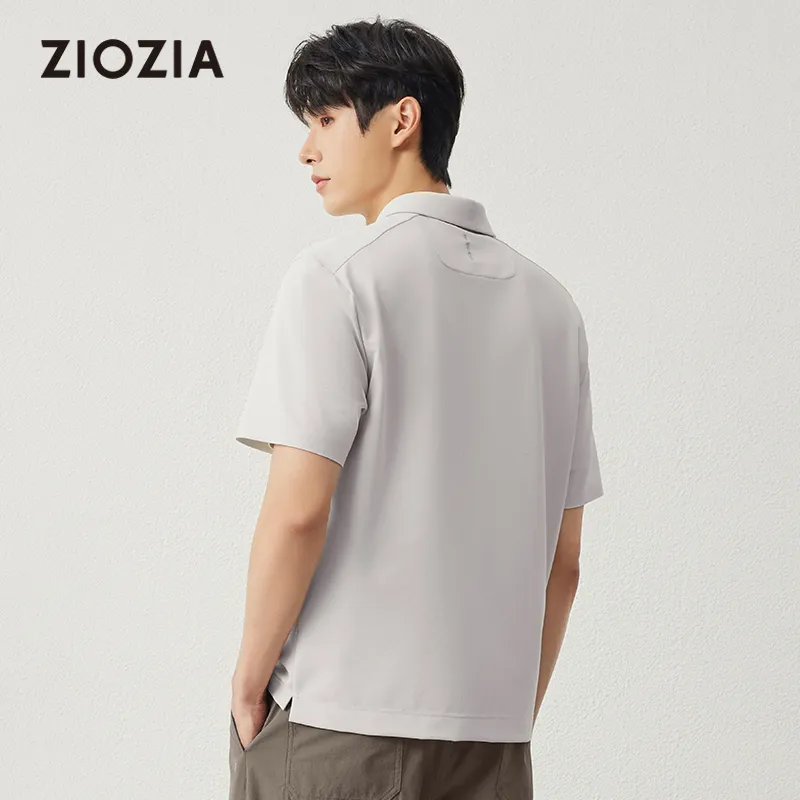 ZIOZIA Polo Shirt Men's Light Gray-1