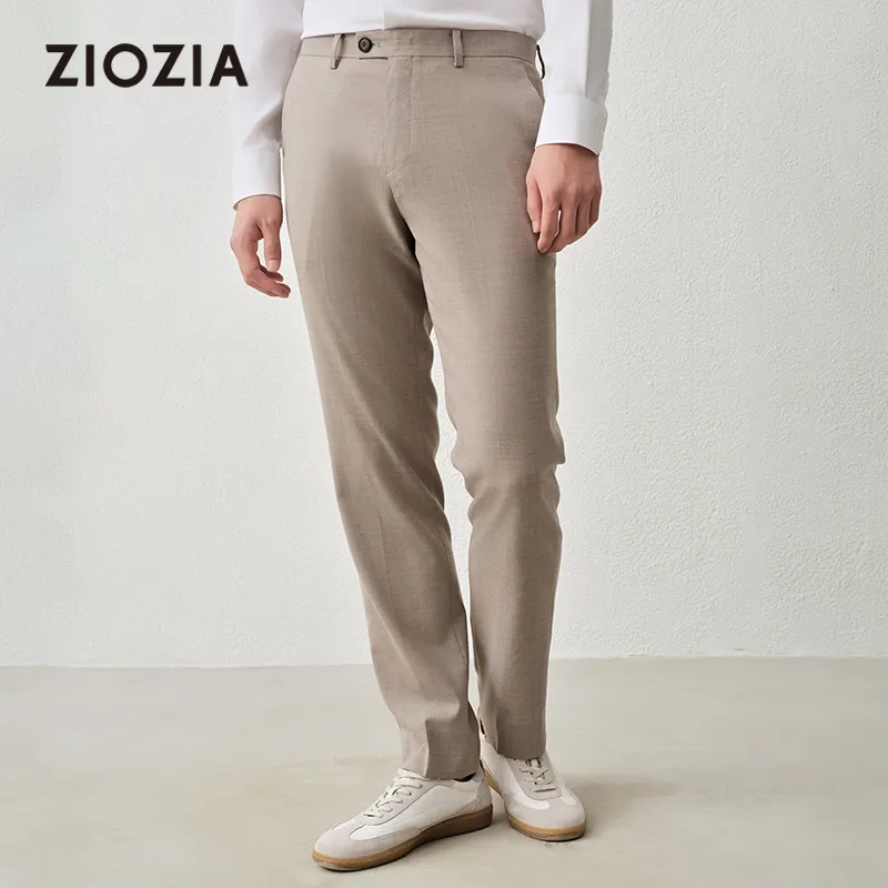 ZIOZIA x TONGQINNANZHUANG Spring Suit Trouser Men's Khaki-2