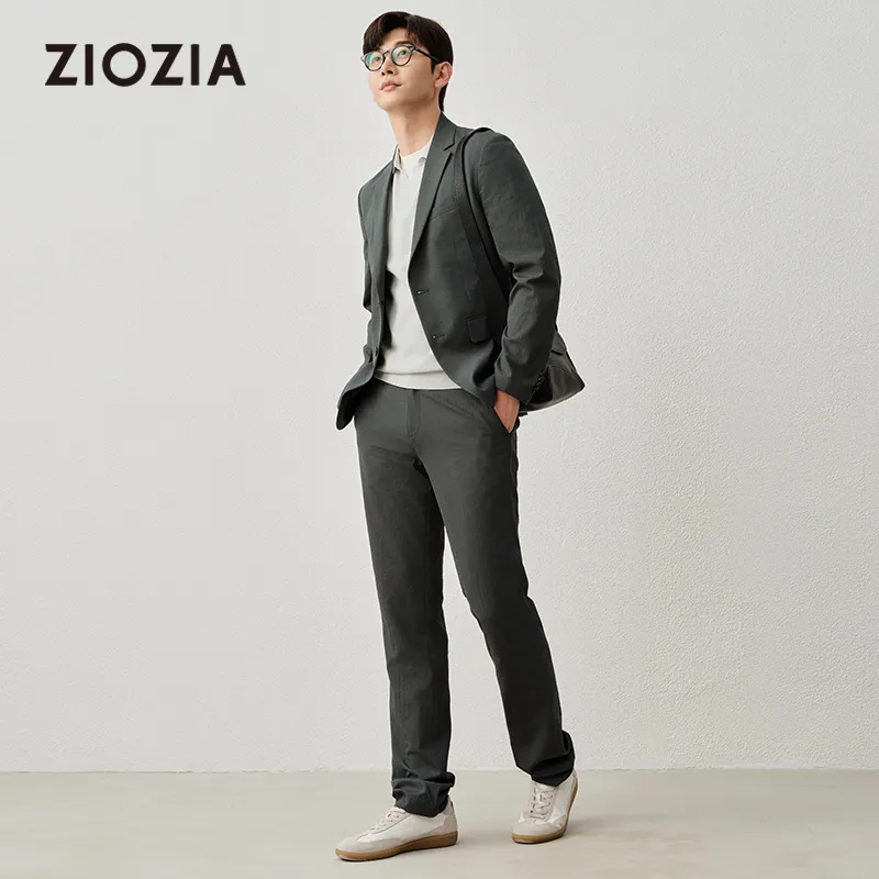 ZIOZIA x TONGQINNANZHUANG Spring Summer Casual Pants Men's Green-3