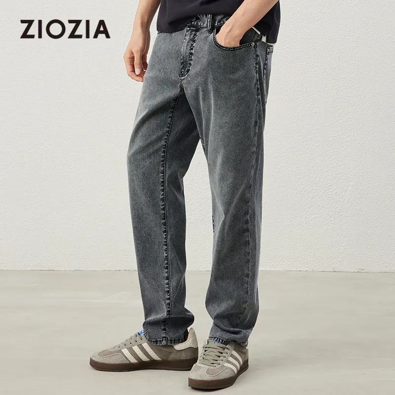 ZIOZIA Jeans Men Gray-3