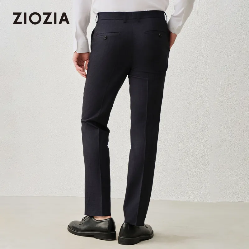 ZIOZIA x TONGQINNANZHUANG Spring Suit Trouser Men's Navy Blue-3