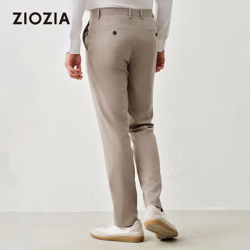 ZIOZIA x TONGQINNANZHUANG Spring Suit Trouser Men's Khaki-3