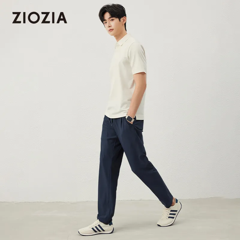 ZIOZIA Casual Pants Men's Navy Blue-4